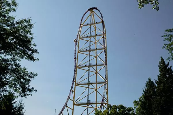 Top Hat of Top Thrill Dragster at Cedar Point in Sandusky, Ohio