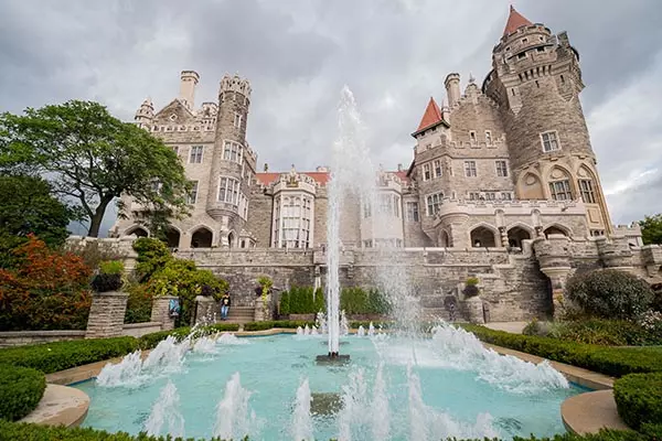 Exterior view of the famous Casa Loma at Toronto, Canada