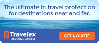 Travelex Affordable Travel Insurance Logo. Get a free quote